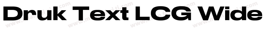 Druk Text LCG Wide Bold字体转换